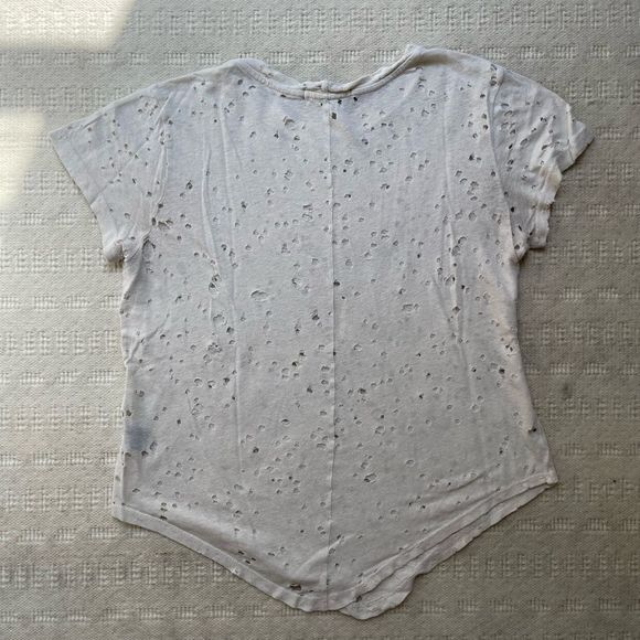 Benjamin Jay Tee Distressed Cream/Off White T-Shirt - Size Small - Picture 3 of 4